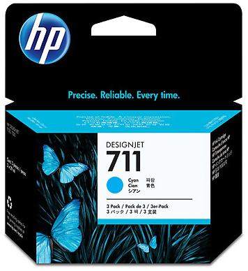HP 711 - 3-pack - cyan
