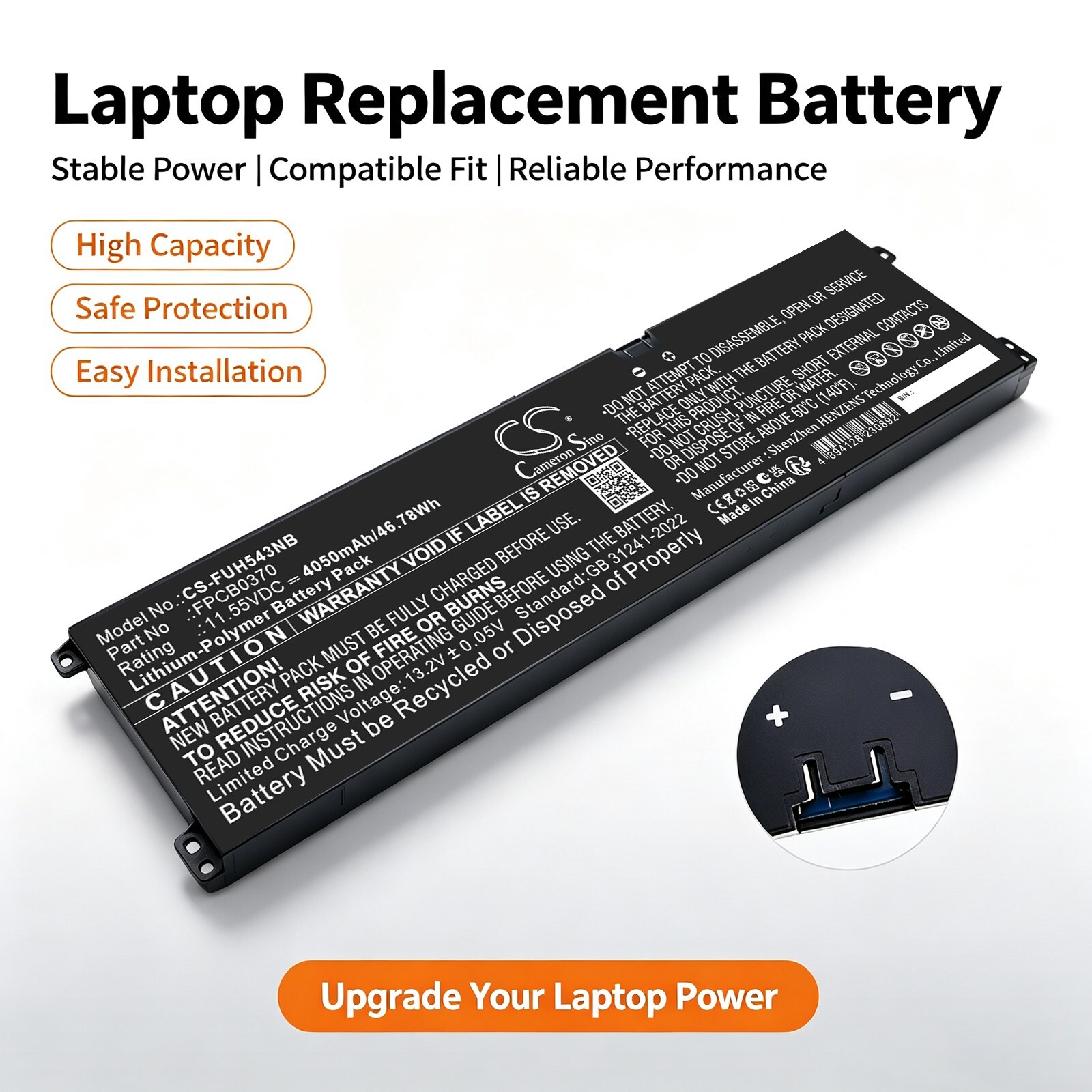 Batteri till Bärbar dator, laptop för Fujitsu A3512, Eichfeld 47 m.fl., bild 2