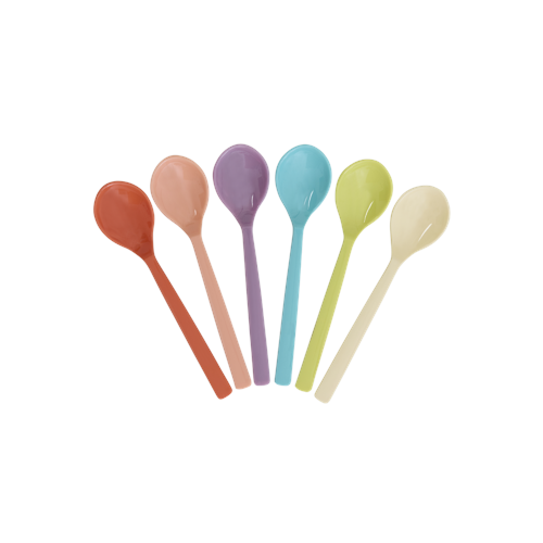 Rice - Melamine Tea Spoon - Glory Days Colors - Set of 6