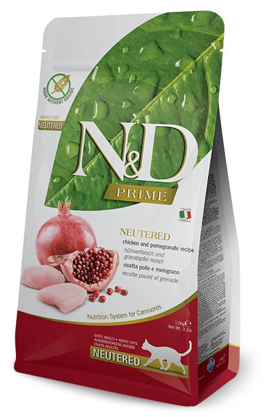Farmina Pet Food N&D Prime, Vuxen, Kyckling, Granatäpple, 5 kg, Utan spannmål, Utan tillsatser, Antioxidanter ingår
