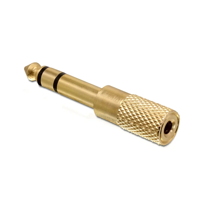 Ljudadapter 3,5 mm till 6,3 mm Stereo Guld