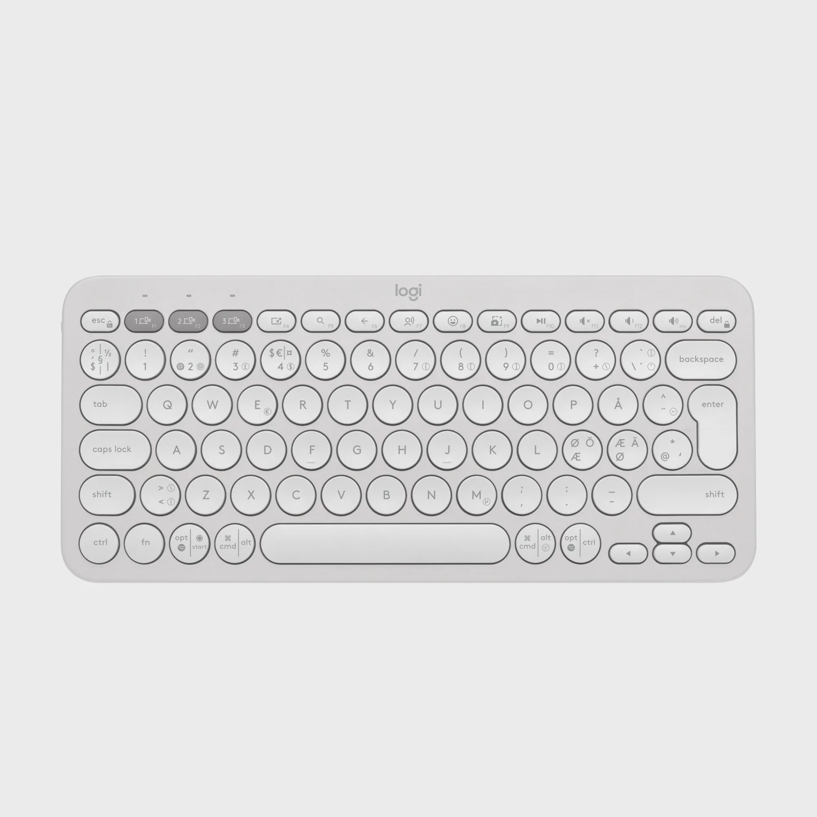 Logitech Pebble Keys 2 K380s trådlöst tangentbord (Off-White), bild 5