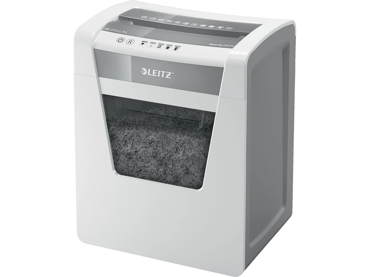 Leitz IQ Office P4 (80030000) Dokumentförstörare TVärsgående Skärning 22,3 cm, vit