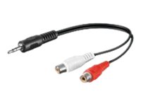 Adapterkabel 3,5 mm-hane till RCA 0,2 m