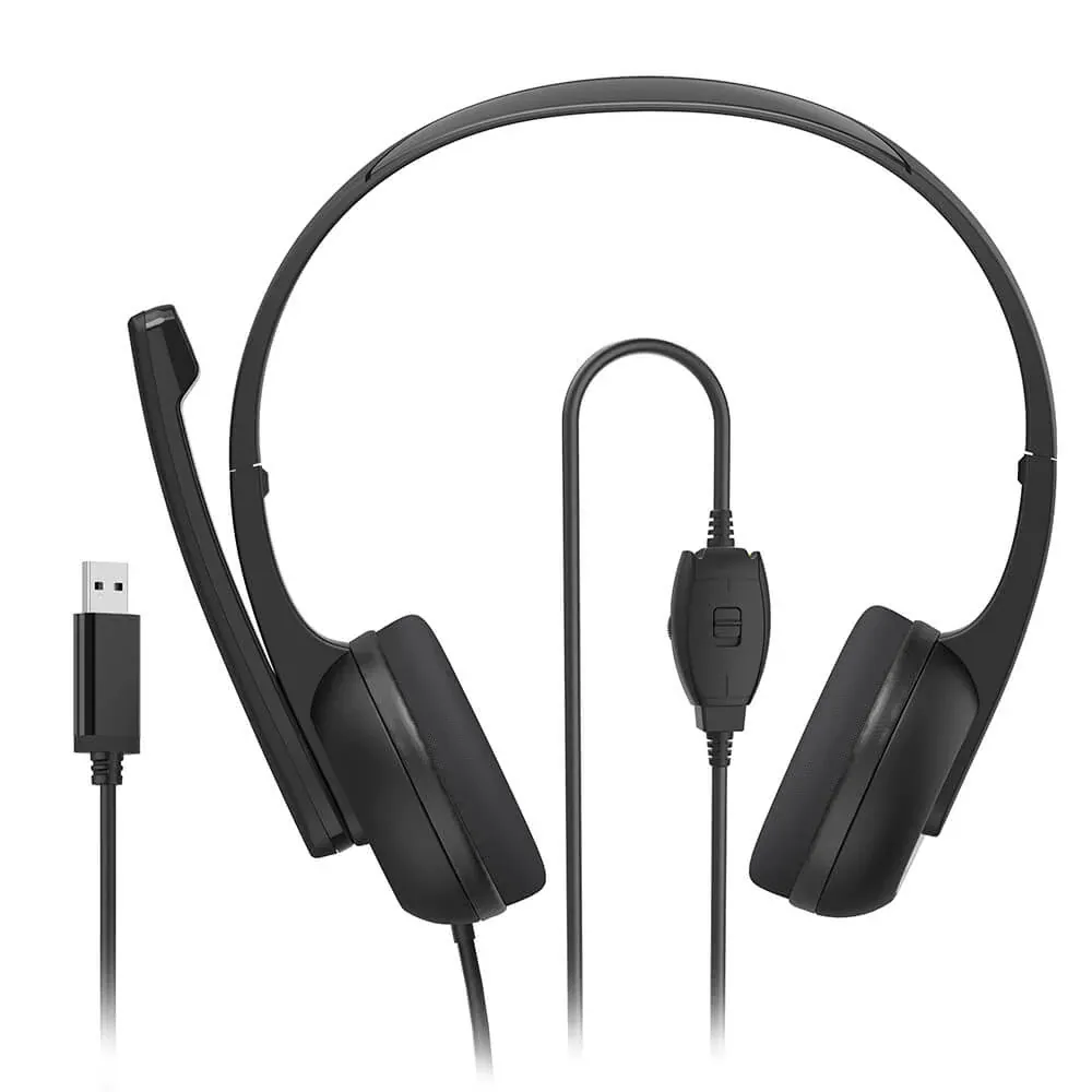 Hama HS-USB250 V2 On-Ear Kontorsheadset med USB-kontakt - Svart, bild 2