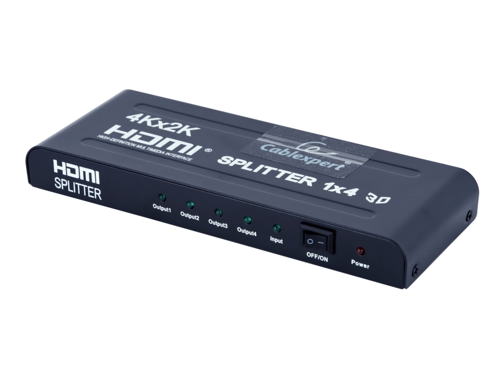 Cablexpert DSP-4PH4-002 - Video/audiosplitter - 4 x HDMI - skrivbordsmodell
