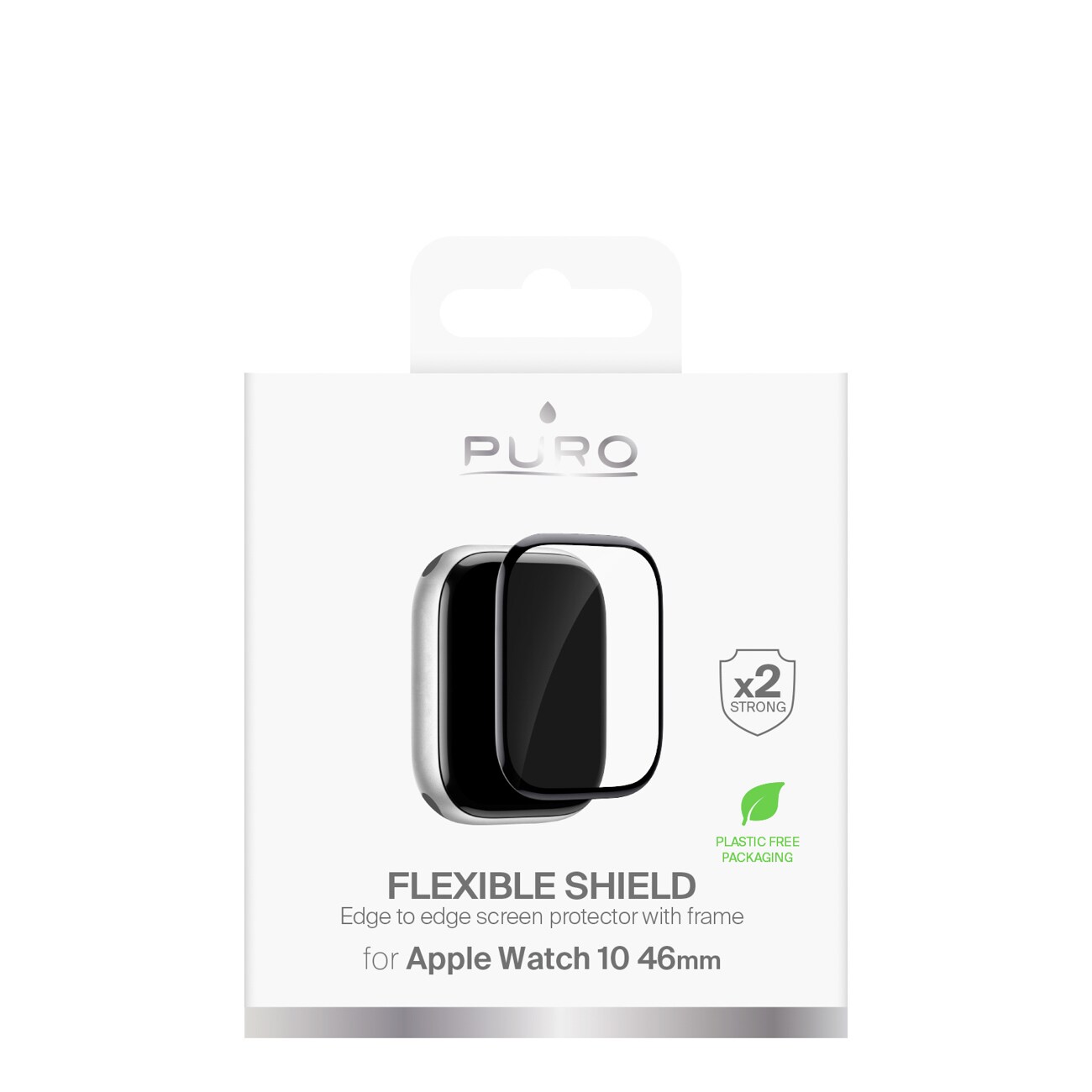 Puro Flexible Shield Skyddsfilm med applikator för Apple Watch 10/11 46mm - Svart, bild 2
