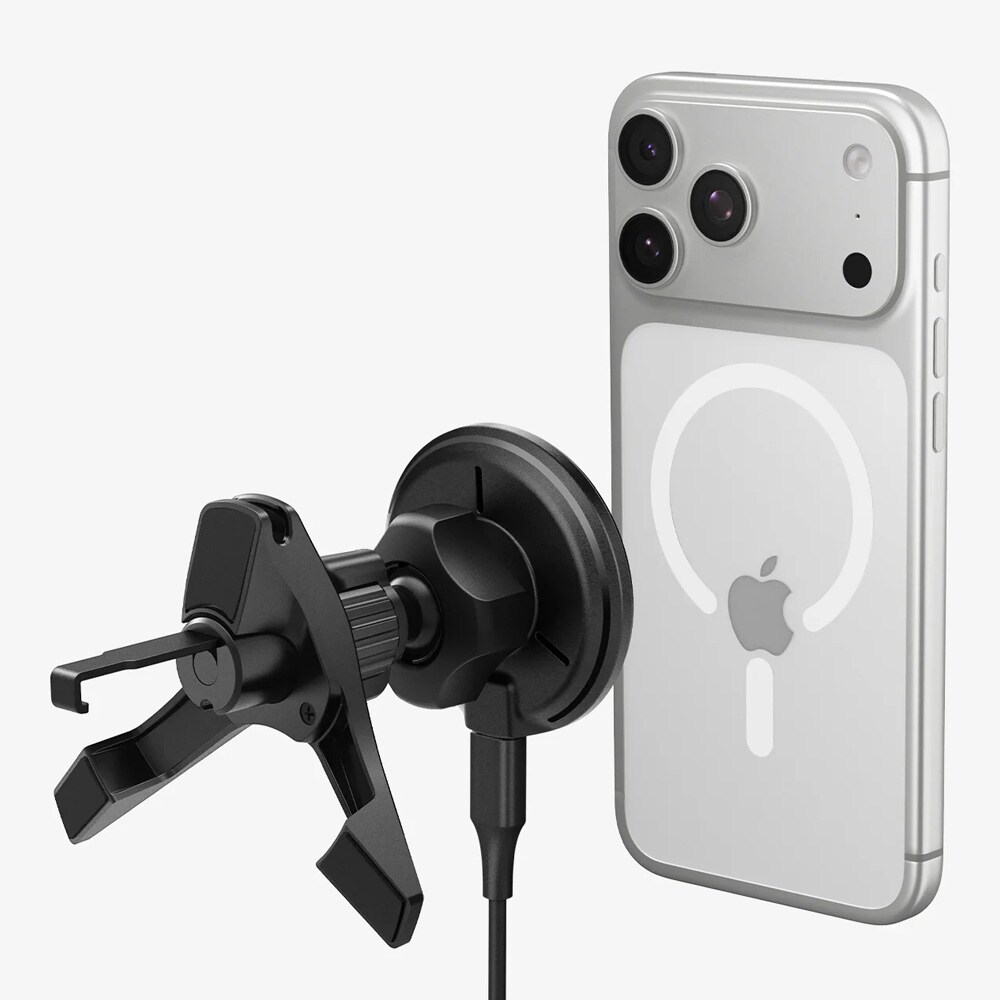 Spigen EV15MAQ Essential mobilhållare för bil, luftventil Qi2 MagSafe 15W svart, bild 2
