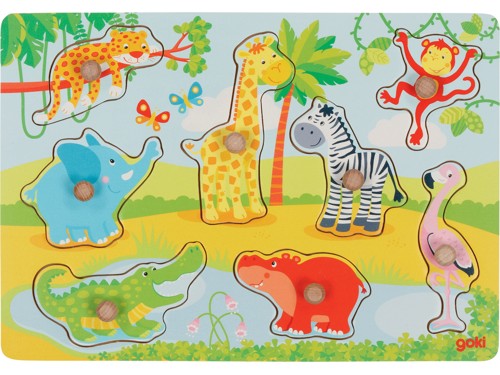GOKI - African baby animals, Lift out puzzle - (57397), bild 2