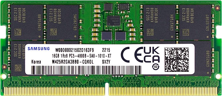 16 GB (1x16GB) DDR5-4800 SODIMM Samsung CL40, bulk, bild 2
