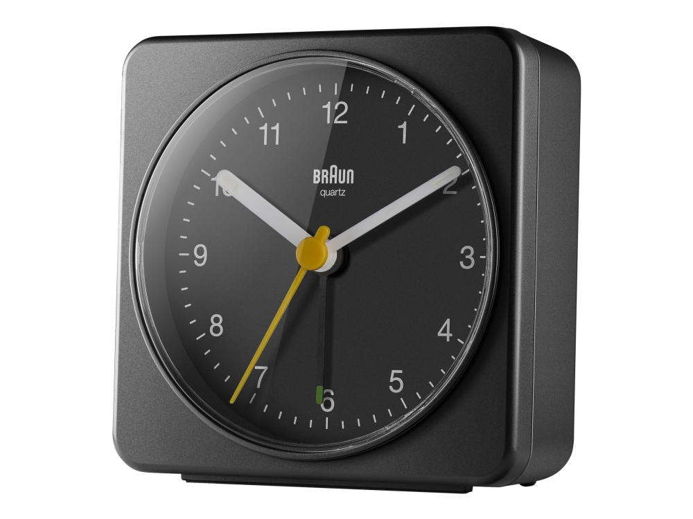 Braun Classic BC03 - Väckarklocka - kvadrat - kvarts - skrivbord - svart