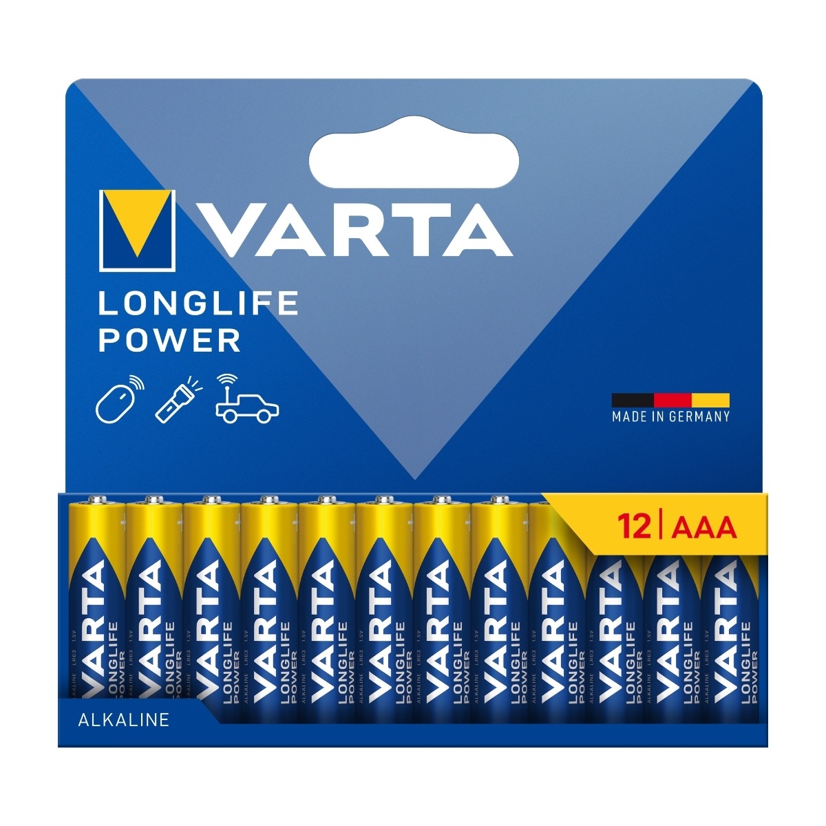 VARTA Longlife Power AAA-batteri, 12 st
