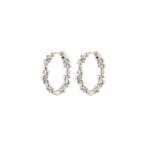 PILGRIM - SOLIDARITY Medium Bubbles Hoops - Silver-Plated - 20 mm
