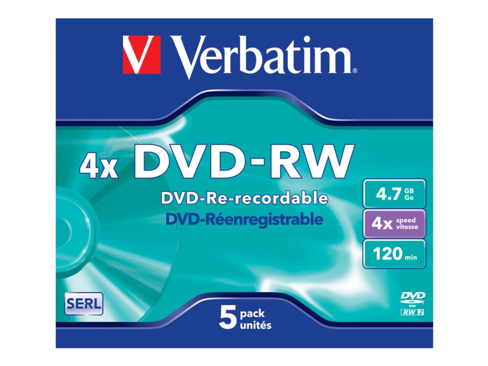 Verbatim DVD-Rw 4,7GB MT/sl 5pk