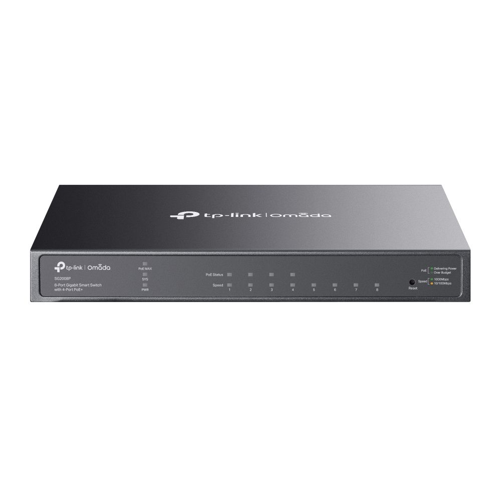 TP-Link TL-SG2008P Managerbar gigabitswitch 8 portar med 4 portar PoE+, bild 2