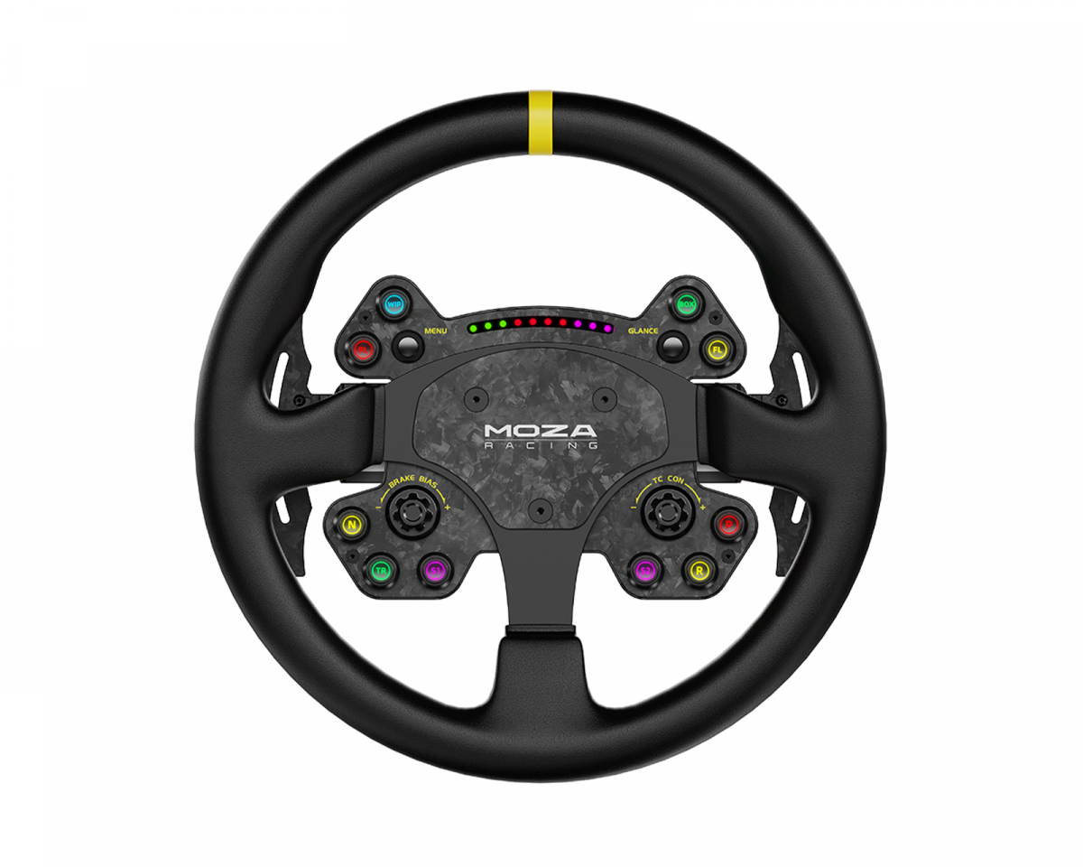 Moza Racing RS v2 Steering Wheel Round Leather - (33cm) Ratt för Racing, bild 2