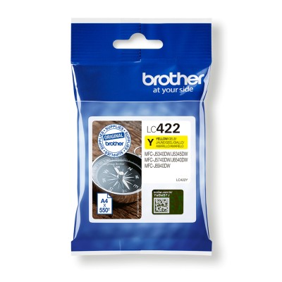 Brother LC422 bläckpatron (gul)