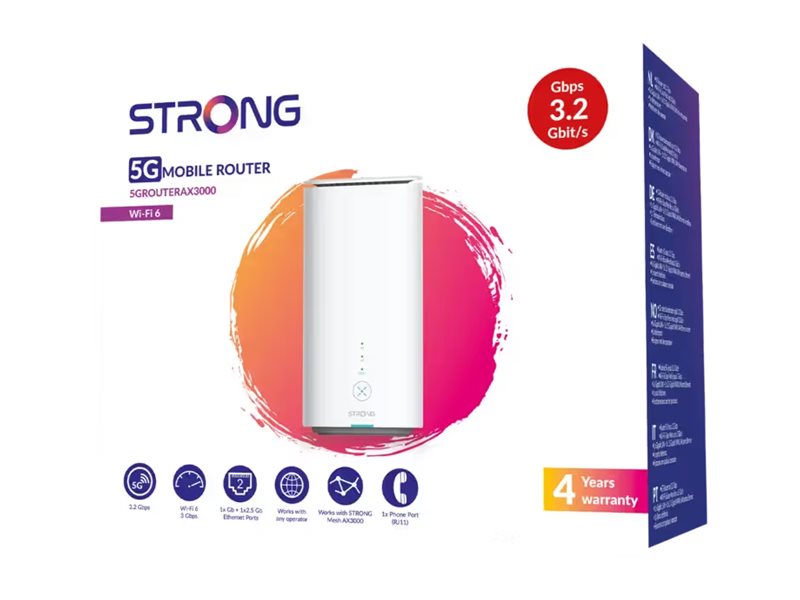 Strong 5GROUTERAX3000 5G-router Wi-Fi 6 AX3000