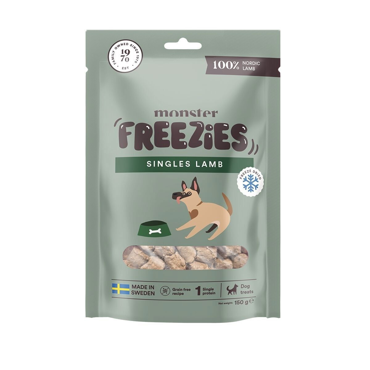 Monster Dog Treats Freeze Dried Lamb 150 g