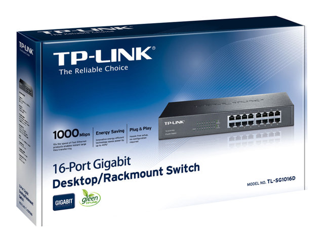 TP-Link Tl-SG1016D Skrivbordsswitch med 16 portar, bild 2