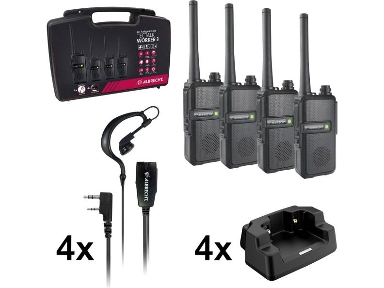 Albrecht Tectalk Worker 3 4er 29826 PMR-walkie-talkie Set med 4 st.