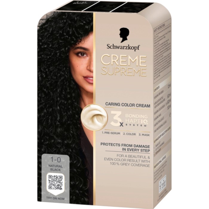 Schwarzkopf Creme Supreme 1-0 Natural Black 1 pcs