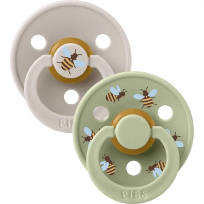 BIBS Pacifier Studio Colour 2-pack Bumblebee Latex Size 1 Mushroom Mix, bild 2