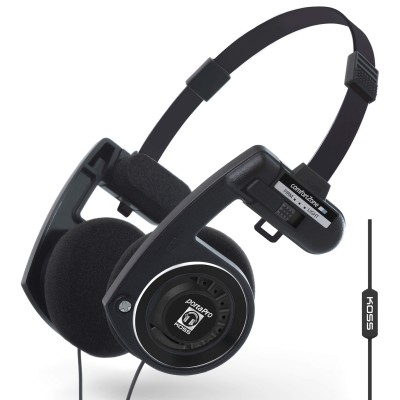 Koss PortaPro Remote hörlurar med mic on-ear (svart), bild 2