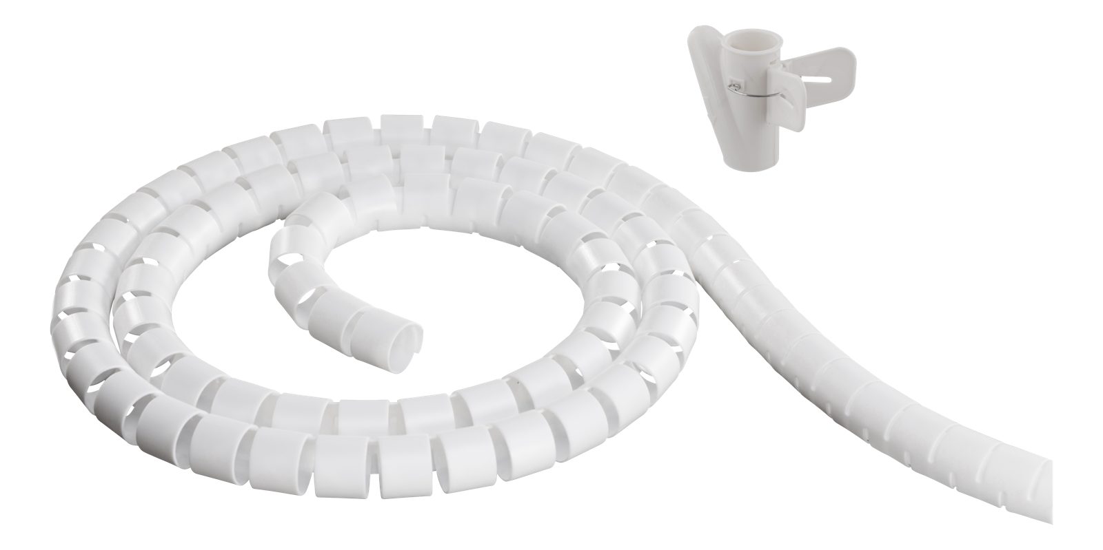 Kabelslukare Deltaco i nylon, 25mm diameter, 20m, inkl. verktyg - Vit, bild 2