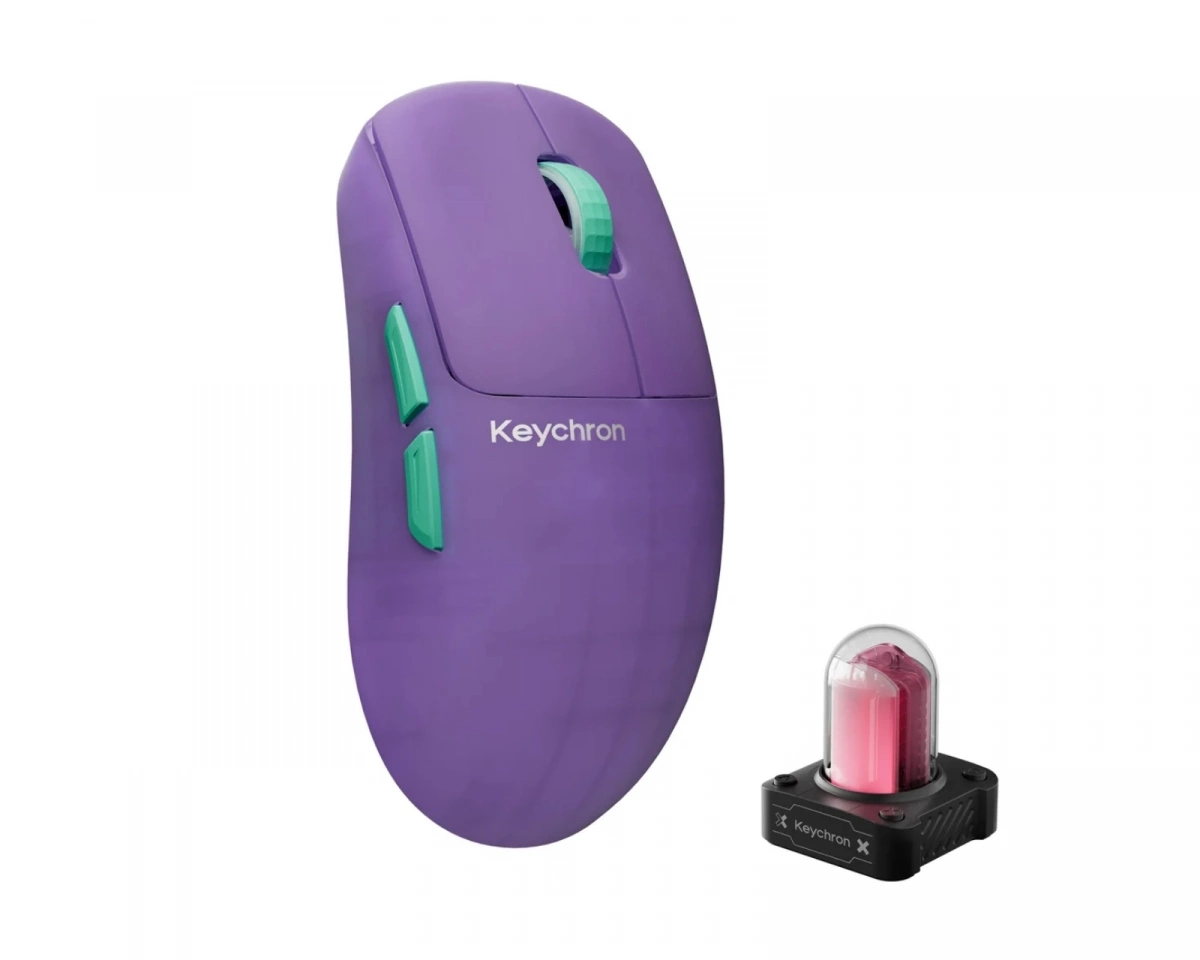 Keychron G6 HE 8K trådlös gamingmus (lila), bild 4