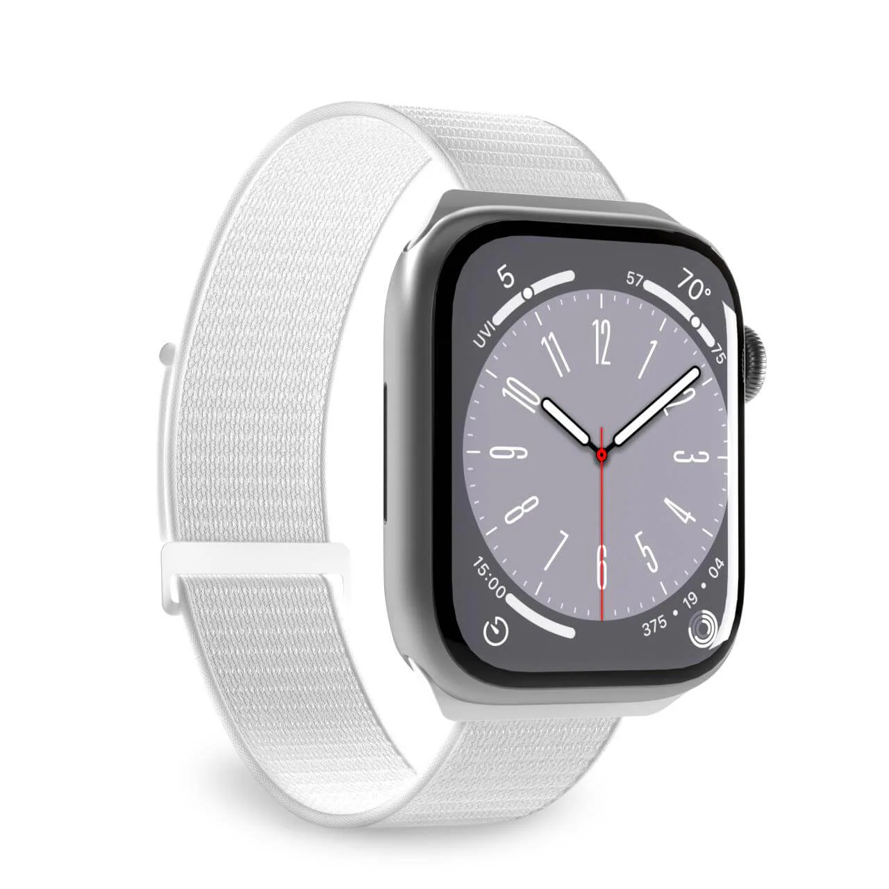 Puro Apple Watch 42-49mm nylonband (vitt)