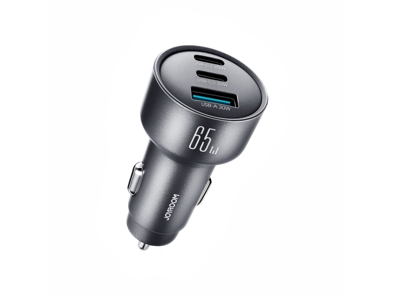Joyroom JR-CL21 65W 3-i-1 billaddare USB-C/USB-A – Svart