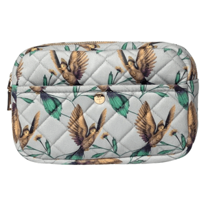Fan Palm Beauty Bag Large Blues & Stripe Large
