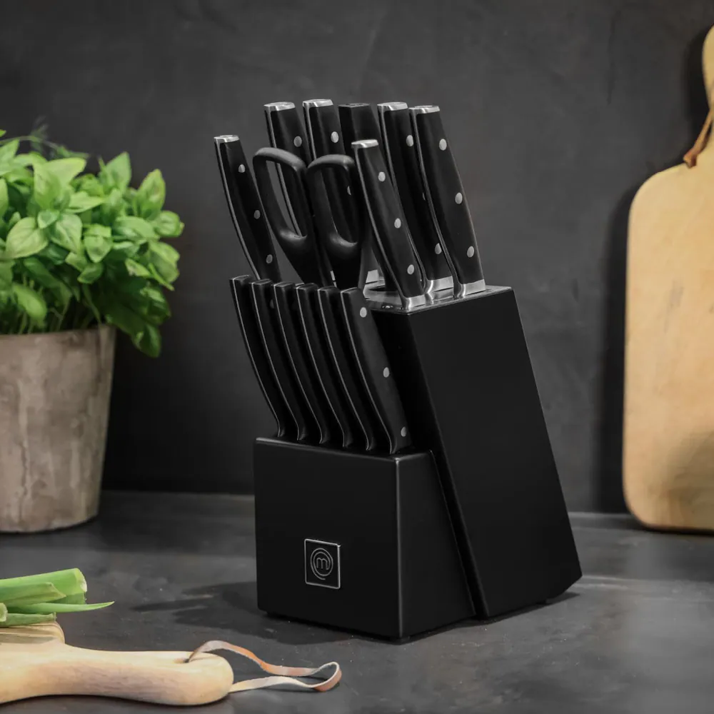 Masterchef Preformance Knivset med 15 knivar i ett knivblock - Svart - Känd från Sveriges Mästerkock, bild 2