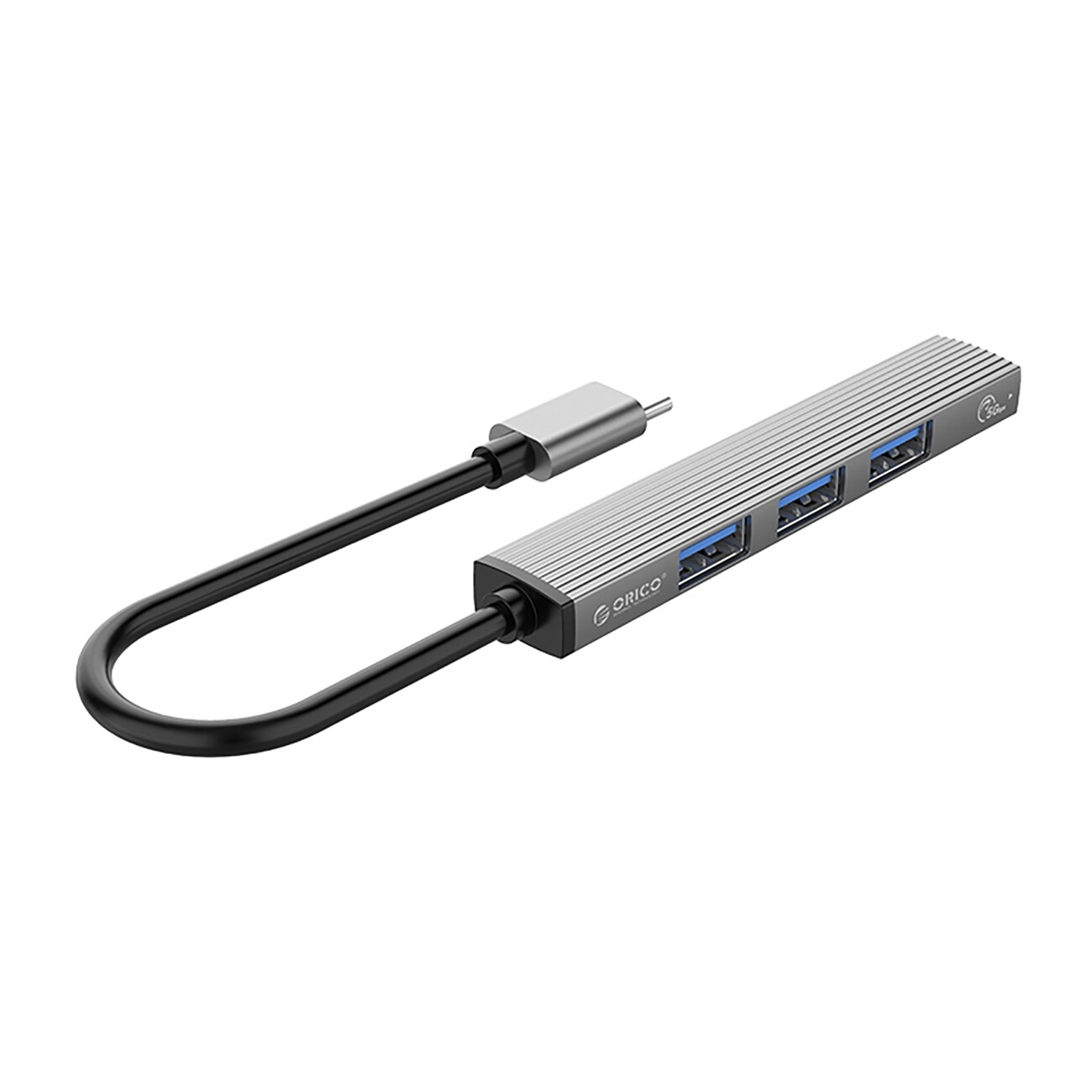 Orico AH-13 USB-C Hub Dockningsstation 1x USB-A 3.0 + 3x USB-A 2.0 - Grå, bild 3