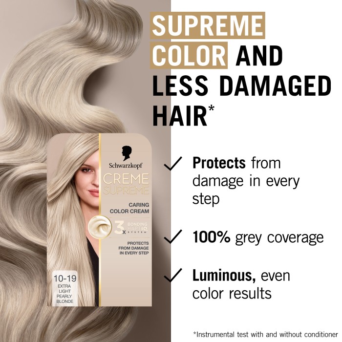 Schwarzkopf Creme Supreme 10-19 Ultra Light Pearly Blonde 1 pcs, bild 2