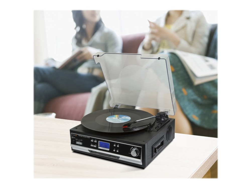 Technaxx TX-22+ skivspelare Bluetooth V2.0 2 x 2W kassettkonverterare USB/SD