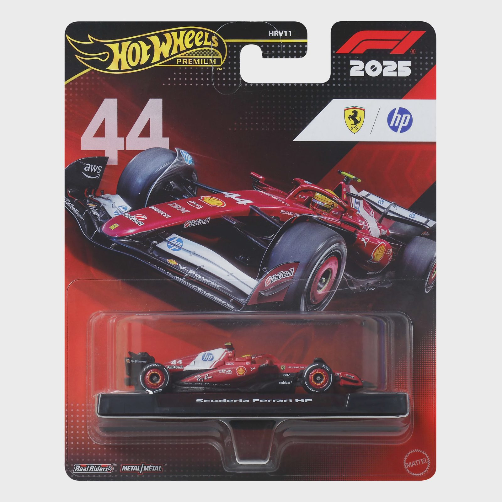 Hot Wheels Formula 1-racerbil, formgjutna samlarleksaker i skala 1:64 (stilen kan variera), Fordon, 14 År, Plast, Metall, Multifärg