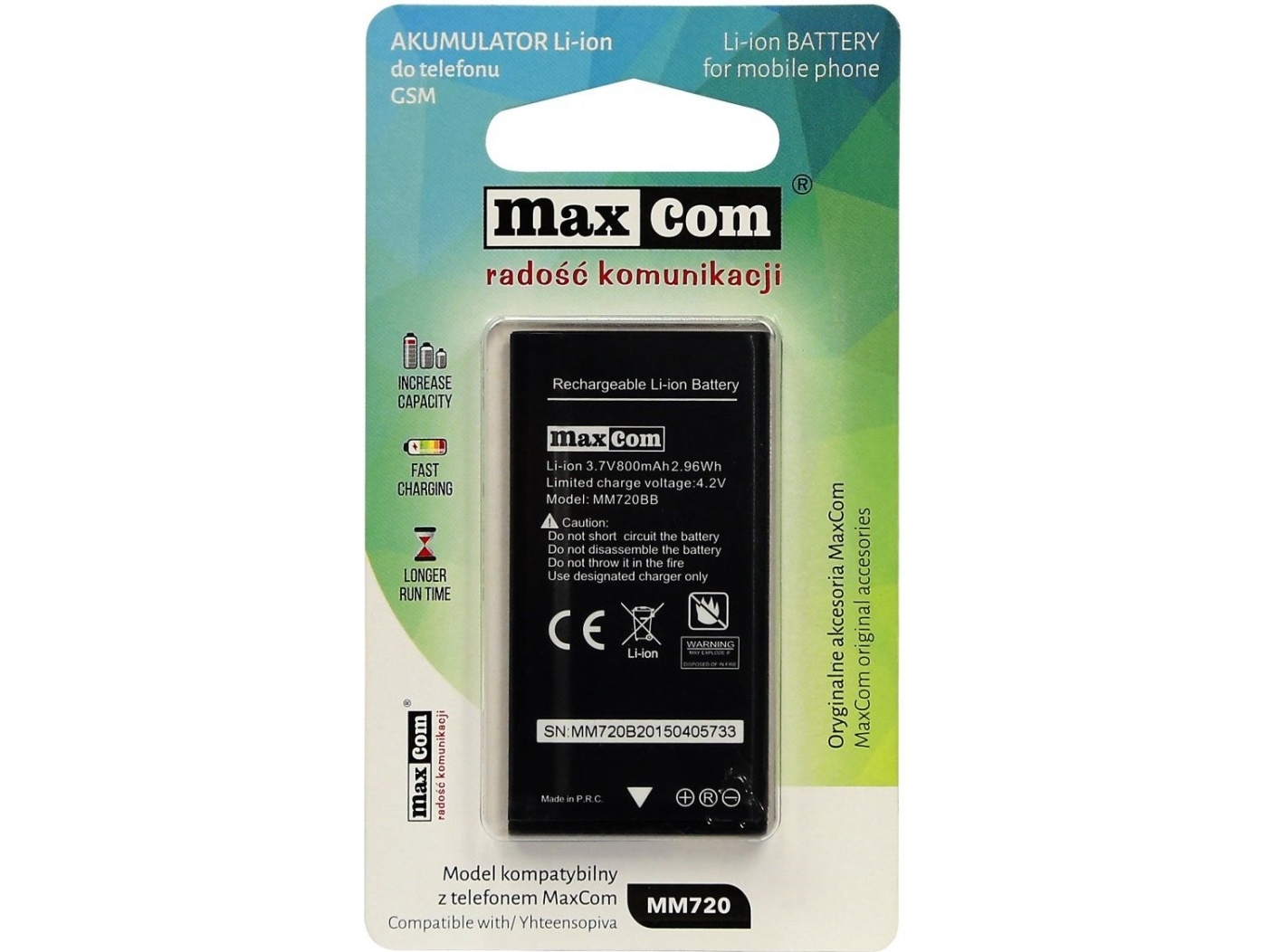 Maxcom LI-ION MM720 Batteri (AKUMULATORMAXCOMMM720)