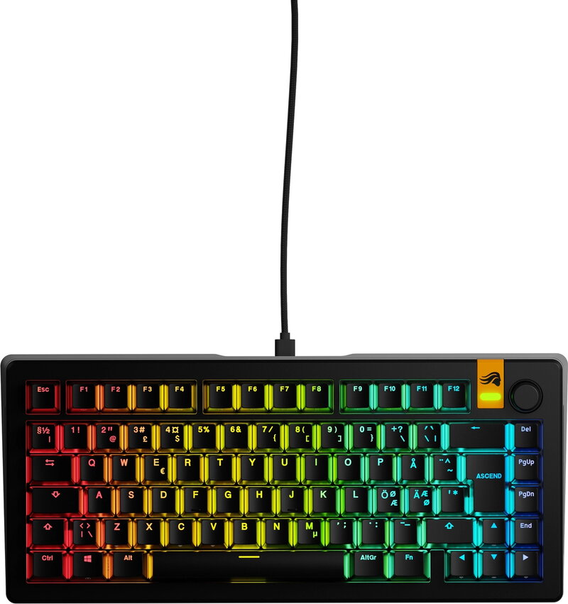 Glorious GMMK 3 HE 75% Förbyggt gamingtangentbord - Glorious Fox HE Linjär, svart, bild 4