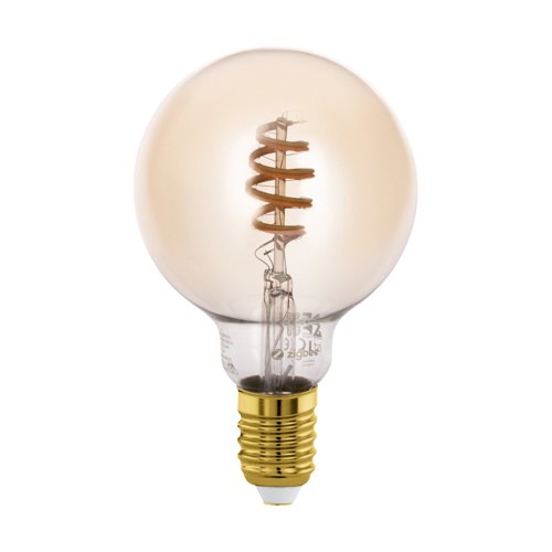 EGLO CONNECT-Z E27 LED G95 bärnstensfärgad globlampa med spiral och varierat vitt ljus