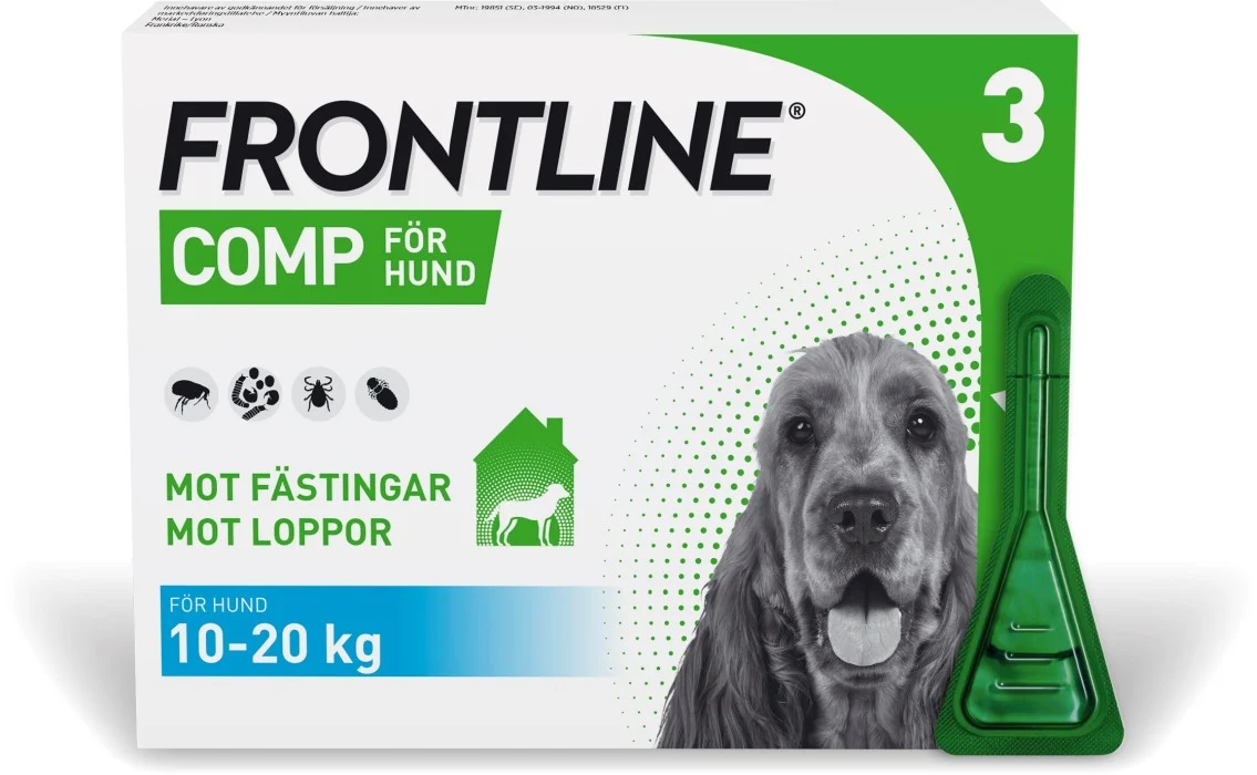 Frontline Comp, spot-on, lösning 134 mg/120,6 mg 3 x 1,34 ml