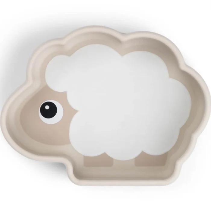 Done by Deer Silicone Stick&Stay Bowl Sheepy, Sand