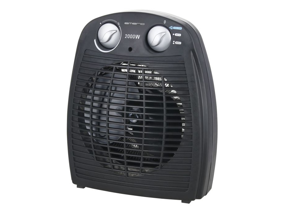 Emerio FH-106737.2 värmefläkt 2000 W 2 värmelägen termostat, svart