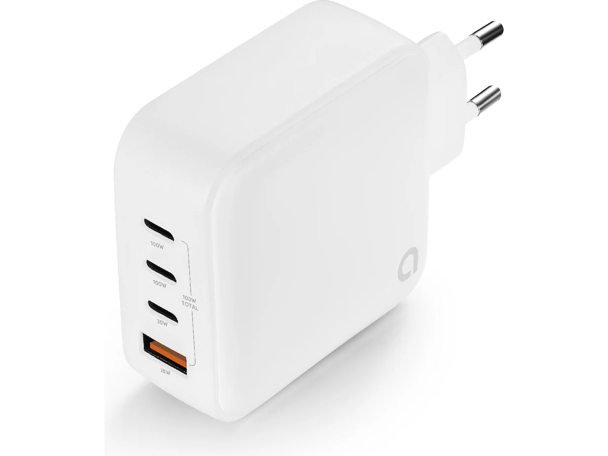 Andersson WLC-G2500 - Strömadapter PD 100W 3xUSB-C 1xUSB-A - Vit