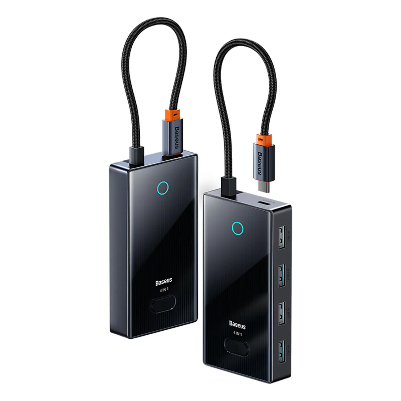 Baseus PioneerJoy 4xUSB-A 3.0 USB-C-hubb – grå, bild 4
