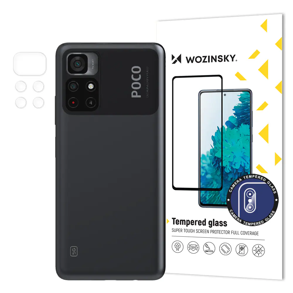 Wozinsky Kameraglas 9H härdat glas för full kamera för Xiaomi Poco M4 Pro 5G-kamera
