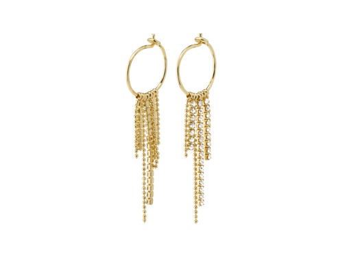 PILGRIM - MAJA Crystal Waterfall Hoop Earrings - Gold-Plated - 50 mm, bild 2