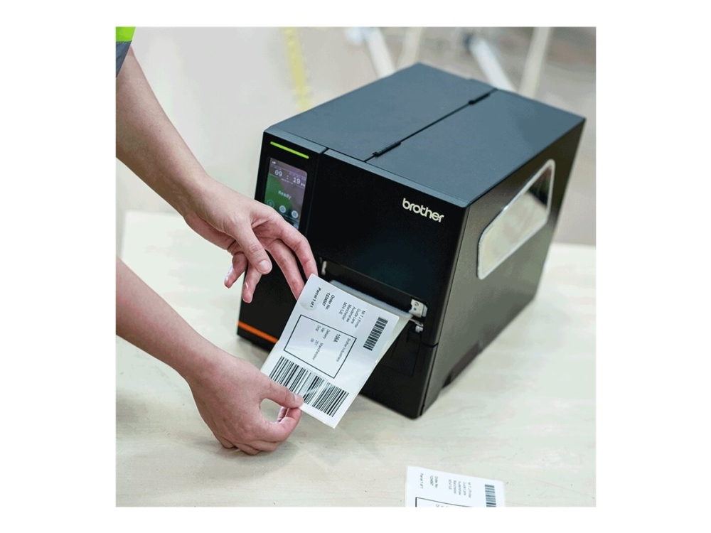 Brother Titan Industrial Printer TJ-4121TN - Etikettskrivare - direkt termisk/termisk överföring - Rulle (12 cm) - 300 dpi - upp till 178 mm/sek - LAN, seriell, USB-värd, USB 2.0