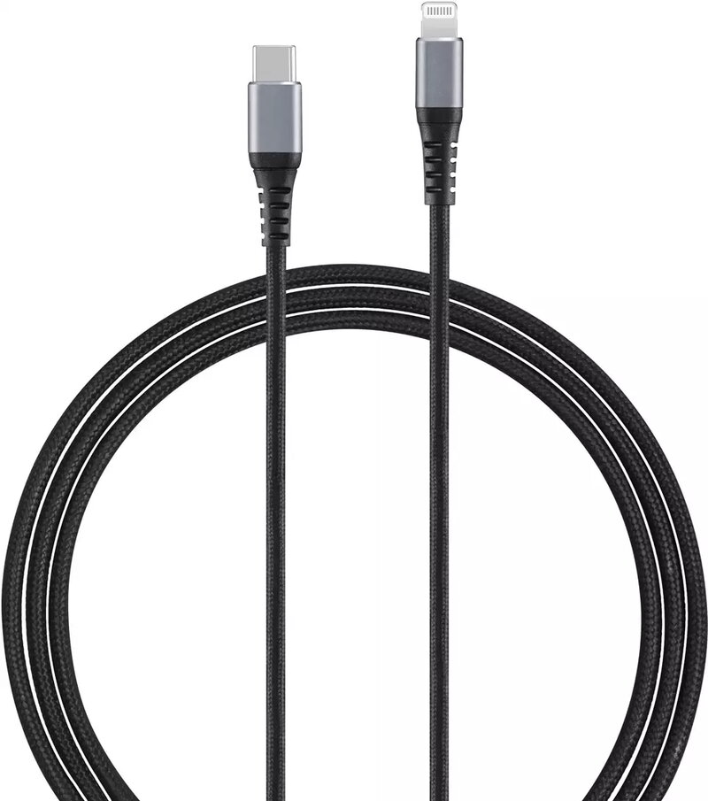 Andersson USB-C - Lightning Flätad / 3m - Svart/Rymdgrå, bild 3